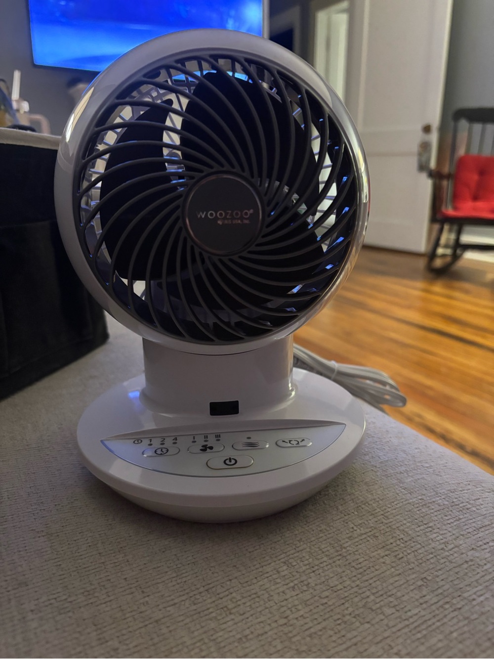 WOOZOO White Desktop Personal Fan - Compact Cooling for Home & Office